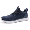 Teezerber Mens Running Shoes Slip on Walking Shoes Ultra Light Breathable Mesh Non Slip Sneakers Athletic Workout Shoes Dark Blue Size 11
