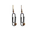 Black Personalised Paperclip Earrings | by lovedbynlanla-0