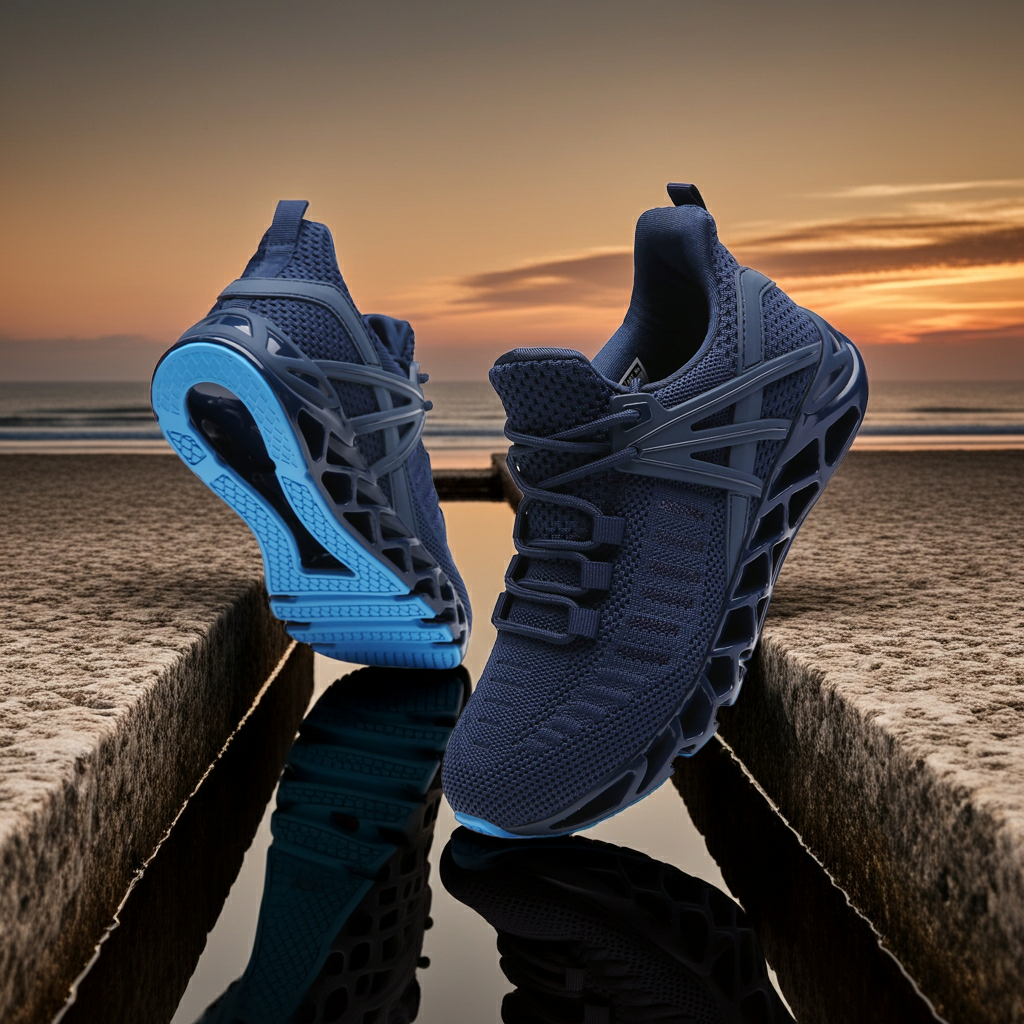 Ezkrwxn Sneakers for Women Gym Athletic Sport Running Workout Shoes mesh Breathable Tennis Fashion Casual Comfort Walking Jogging Navy Blue Size 8