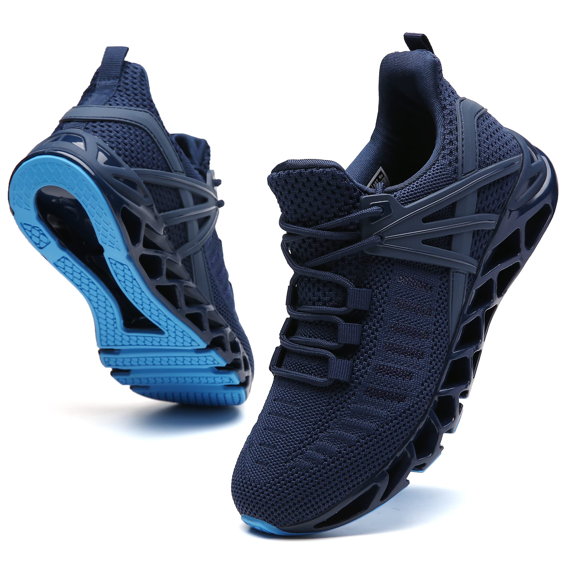 Ezkrwxn Sneakers for Women Gym Athletic Sport Running Workout Shoes mesh Breathable Tennis Fashion Casual Comfort Walking Jogging Navy Blue Size 8