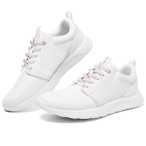 ALEADER Energycloud Womens Walking Shoes Slip On Running Shoes Athletic Tennis Shoes Lightweight Gym Workout Breathable Fashion Sneakers White Size 8 US