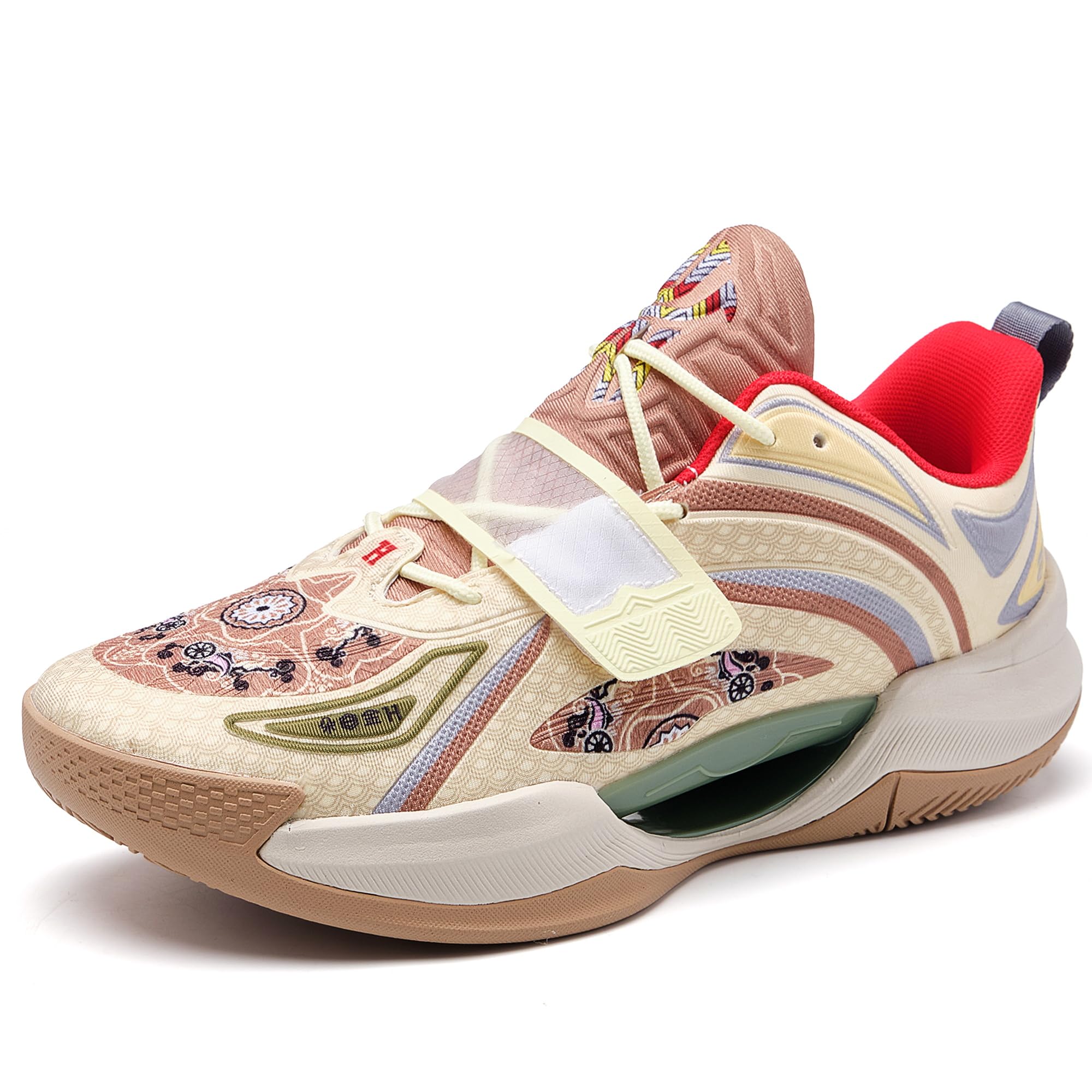 CJSPORX Men Women Basketball Shoes Breathable Non Slip Outdoor Fashion Sneakers Yellow-9 Size 9.5