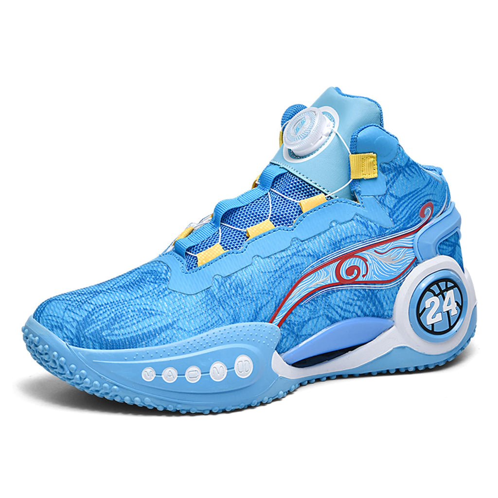 BEMYGREENBAG Men Women Basketball Shoes Lightweight Fashion Sports Shoes Breathable Non-Slip Running Shoes Blue Size 12