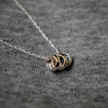 Triple unity sterling silver necklace-0
